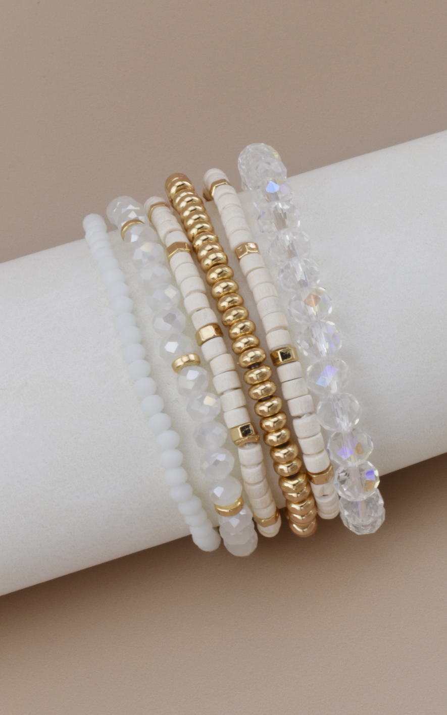 White Layered Bracelets