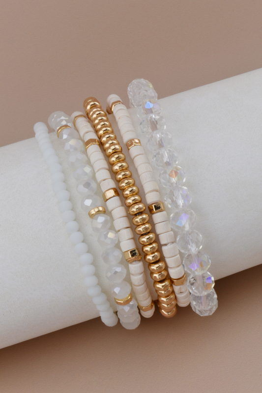 White Layered Bracelets