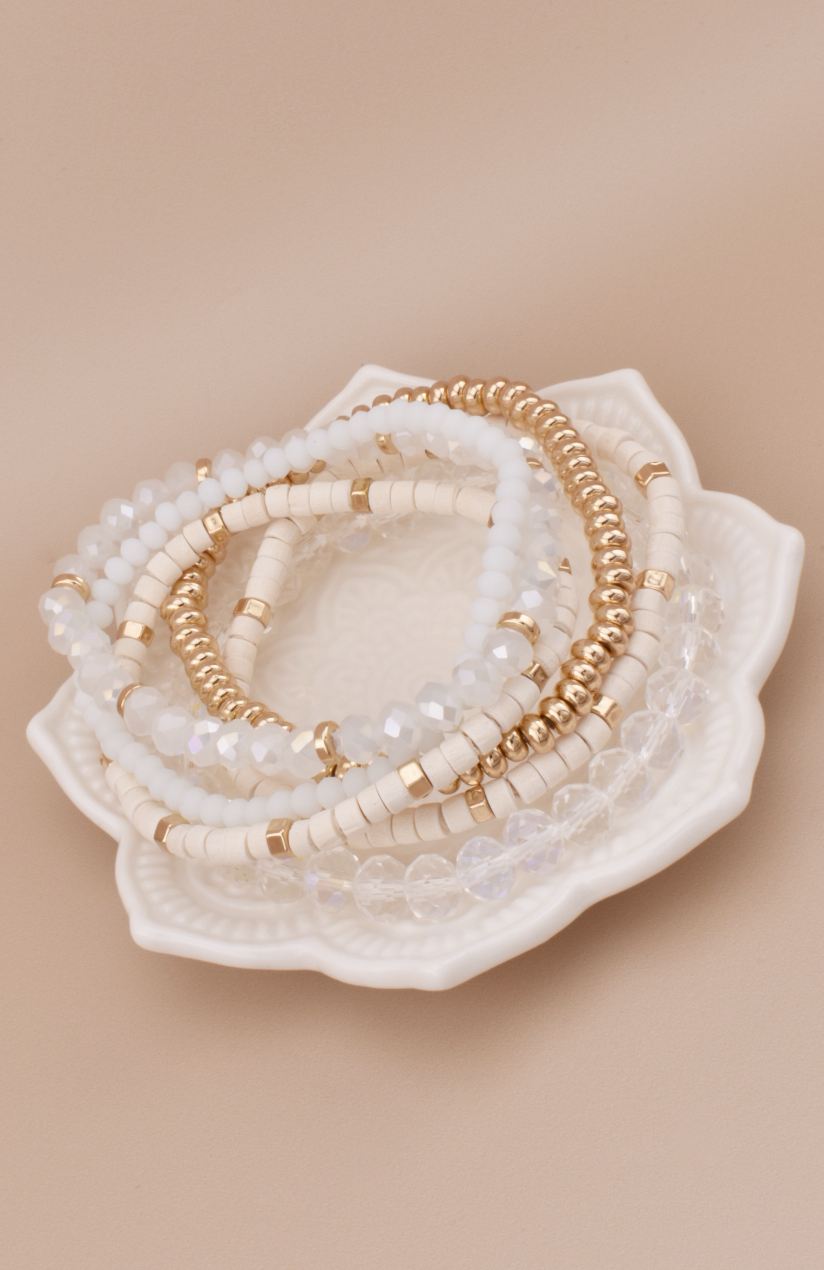 White Layered Bracelets