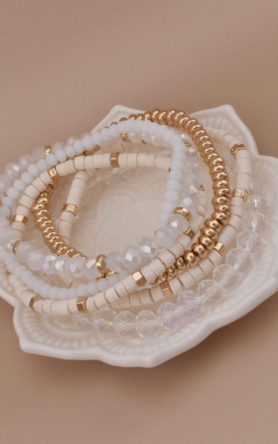 White Layered Bracelets