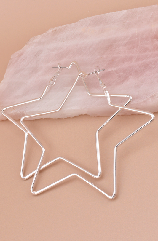 Silver Star Hoops