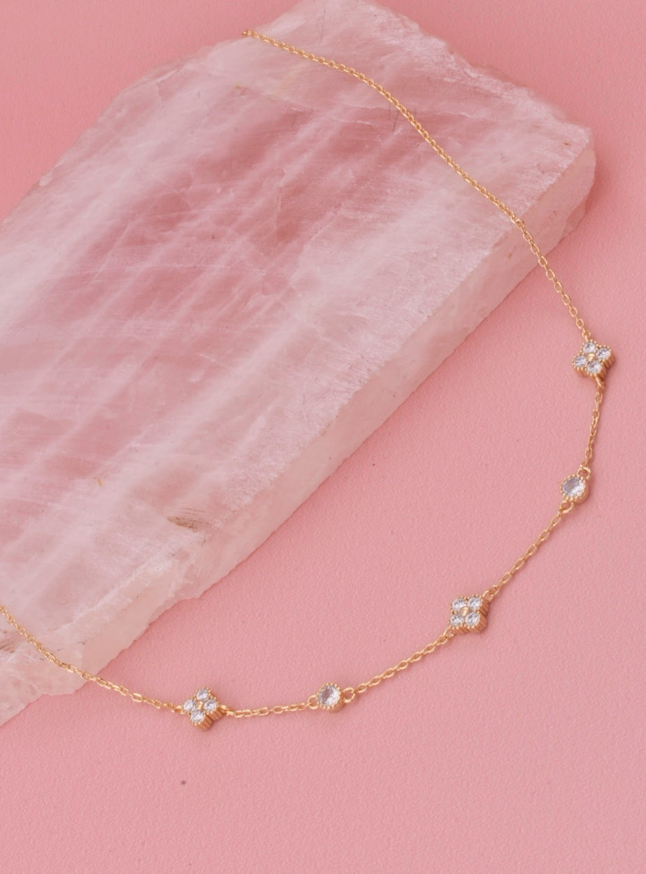 Dainty Chain Clover Necklace