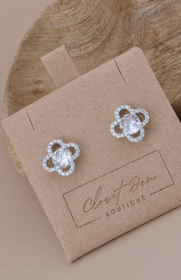 Clover Rhinestone Earrings