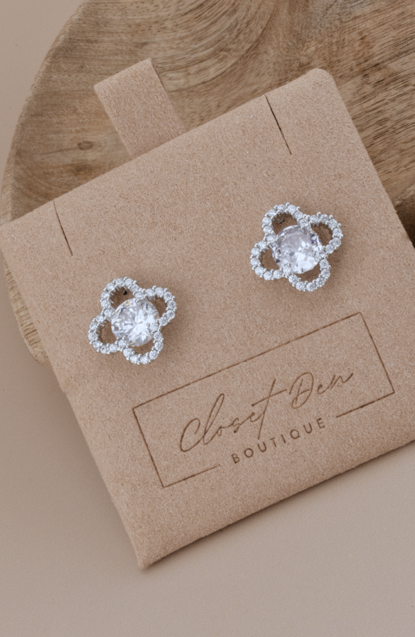 Clover Rhinestone Earrings