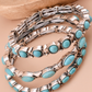 Turquoise Stone Stacked Bracelets