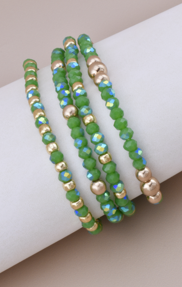 Green Stackable Bracelets