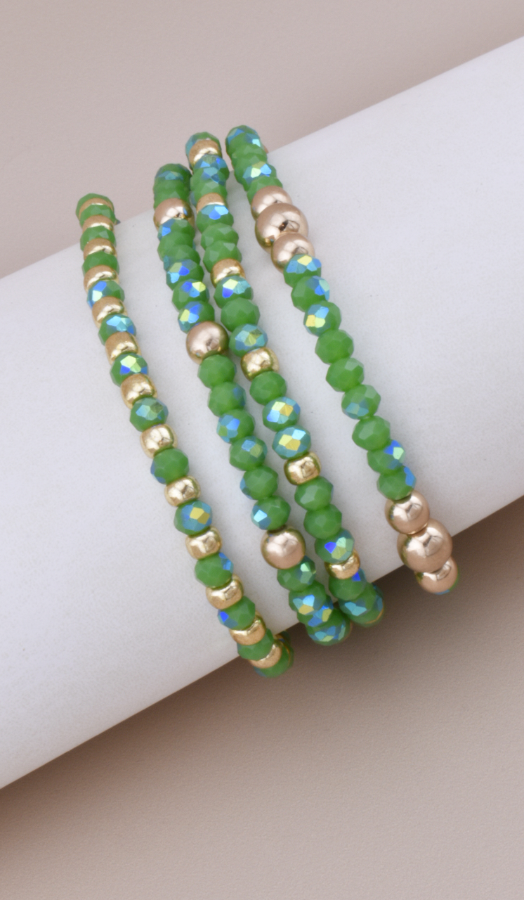 Green Stackable Bracelets