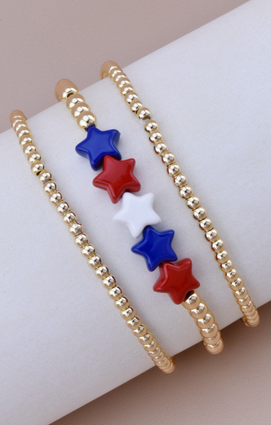 Gold Star Stretch Bracelets