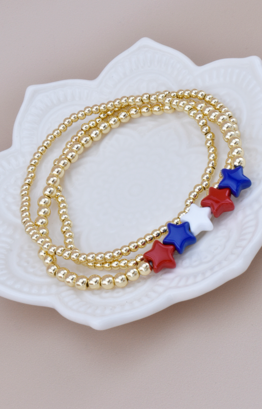 Gold Star Stretch Bracelets