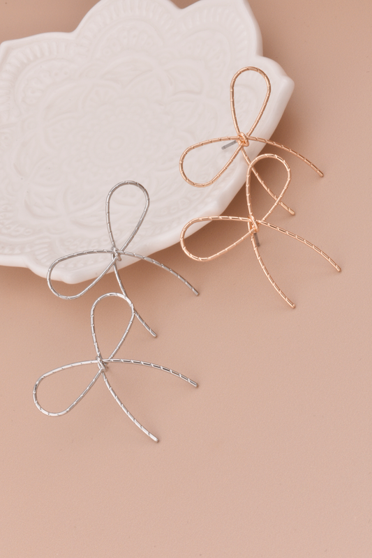 Katie Wire Bow Earrings