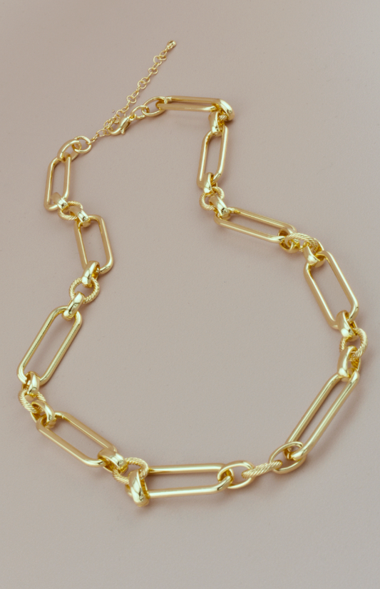 Long Oval Chain Link Necklace