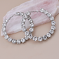 Scheana Silver Rhinestone Hoops