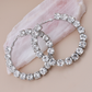 Scheana Silver Rhinestone Hoops