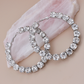Scheana Silver Rhinestone Hoops