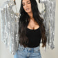 Bianca Silver Sequin Fringe Jacket