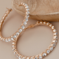 Gold Large Rhinestone Hoops