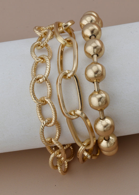 Chain & Ball Chain Bracelet