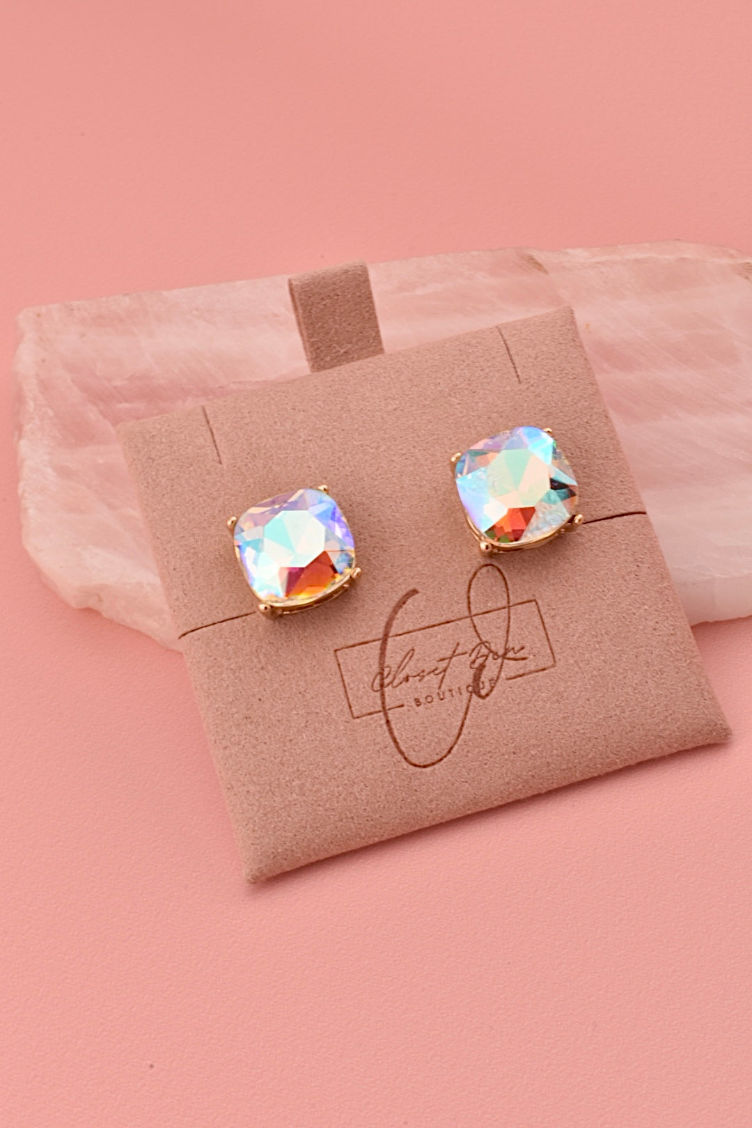 Rhinestone Statement Studs Multi Color