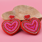 Red & Pink Heart Earrings