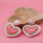 Light Pink Heart Earrings