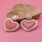 Light Pink Heart Earrings