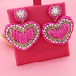 Hot Pink Heart Earrings