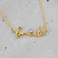 Gold Dipped Bride Script Necklace