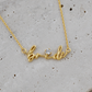 Gold Dipped Bride Script Necklace