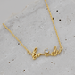 Gold Dipped Bride Script Necklace