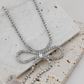 Rhinestone Bow Necklace