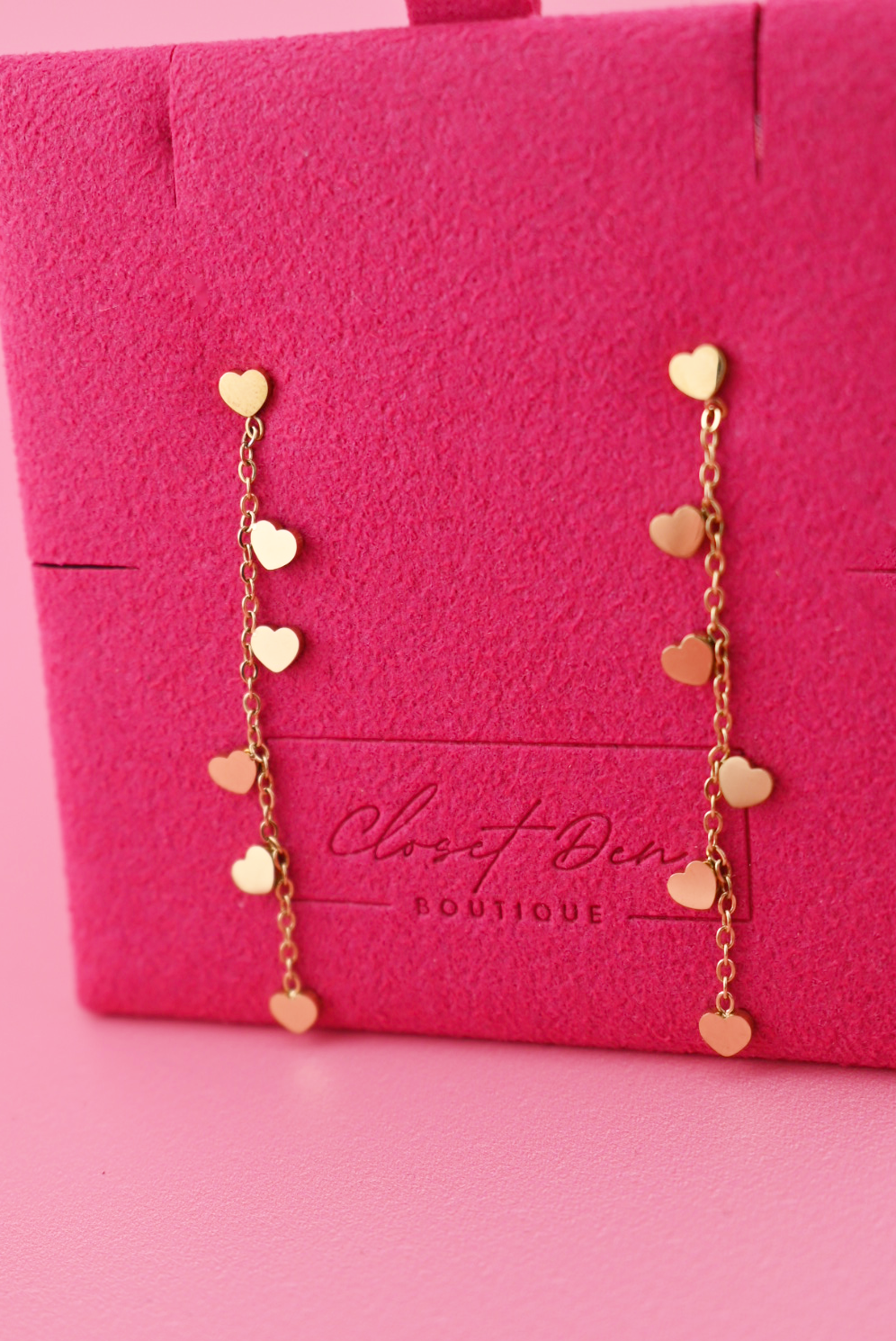 Dainty Gold Heart Earrings