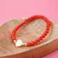 Red & White Heart Bracelet