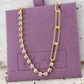Lumi Luxe Asymmetrical Crystal Link Necklace