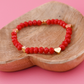 Limited Edition Red & 18K Gold Heart Bracelet