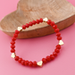 Limited Edition Red & 18K Gold Heart Bracelet