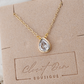 Gold Dainty Teardrop Necklace