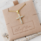 Gold Crystal Cross Necklace