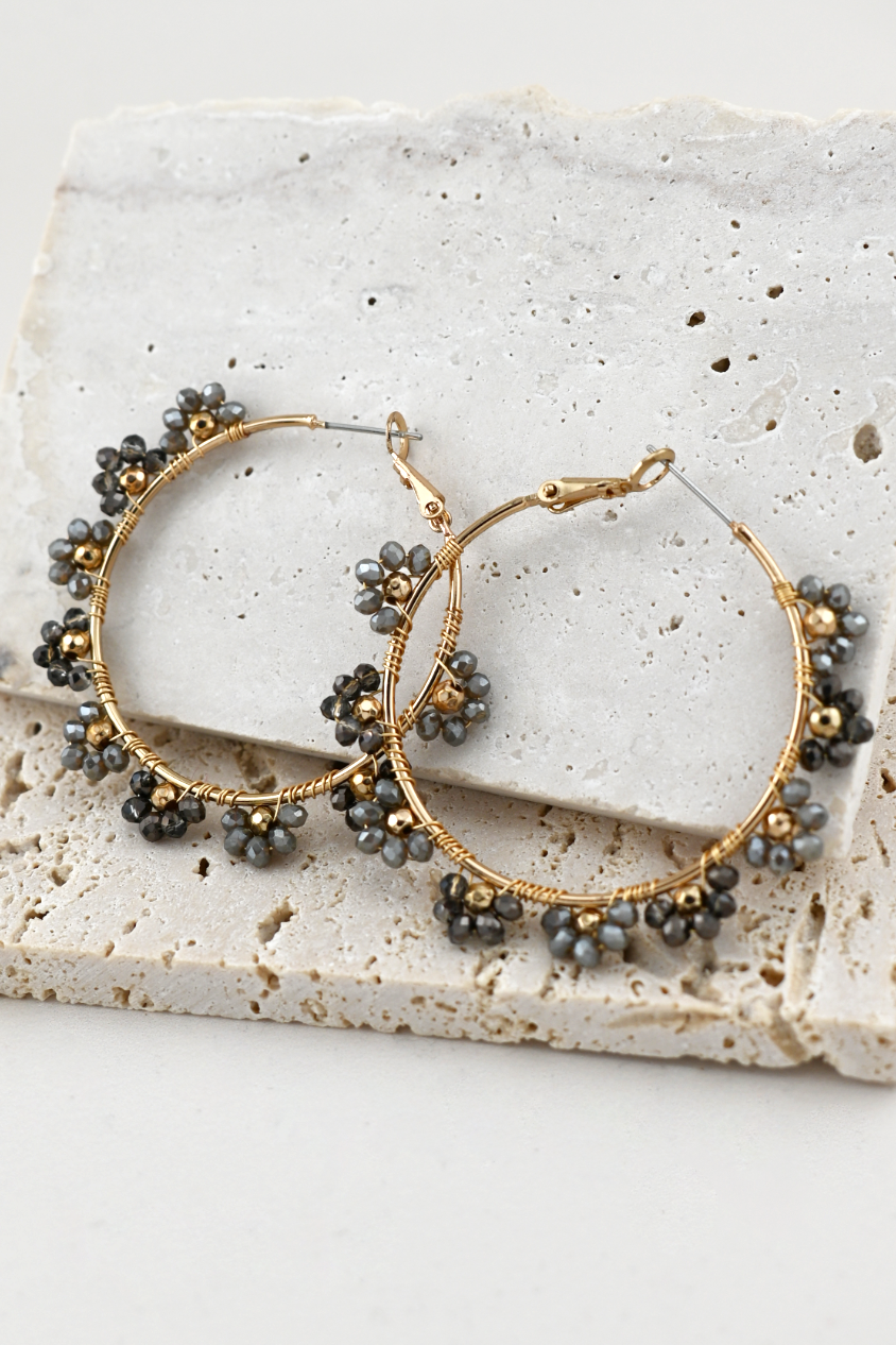 Luna Beaded Statement Hoops
