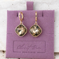 Taupe Glow Crystal Drop Earrings