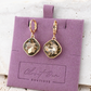 Taupe Glow Crystal Drop Earrings