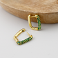 Lucky Spark Rectangle Hoop Earrings