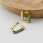 Lucky Spark Rectangle Hoop Earrings