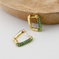 Lucky Spark Rectangle Hoop Earrings