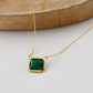 Emerald Elegance Minimalist Necklace