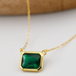 Emerald Elegance Minimalist Necklace