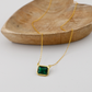 Emerald Elegance Minimalist Necklace