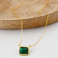 Emerald Elegance Minimalist Necklace
