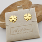 Lucky Gold Clover Stud Earrings
