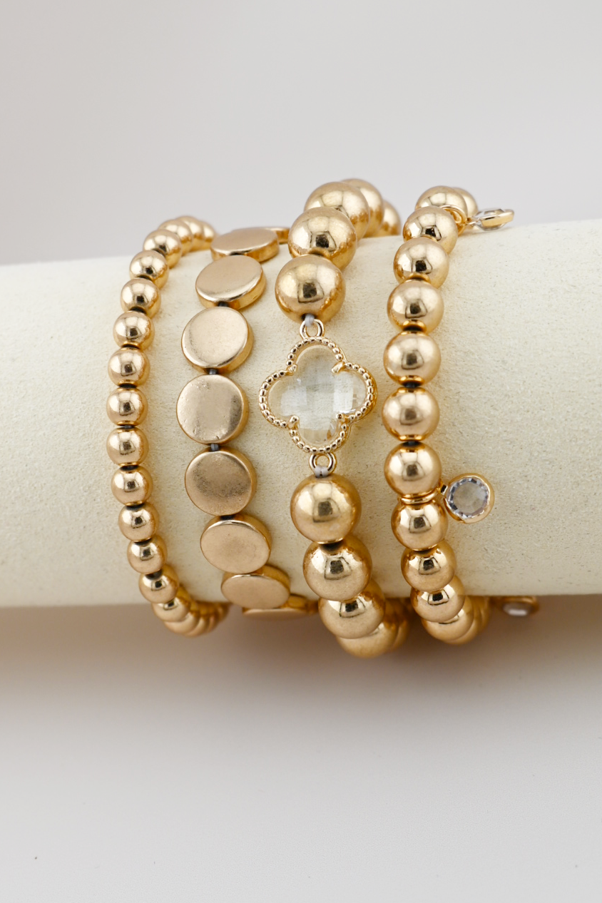 Charm Beaded Bracelet Set