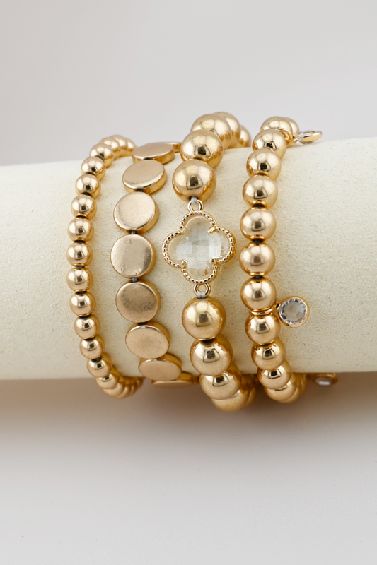 Charm Beaded Bracelet Set